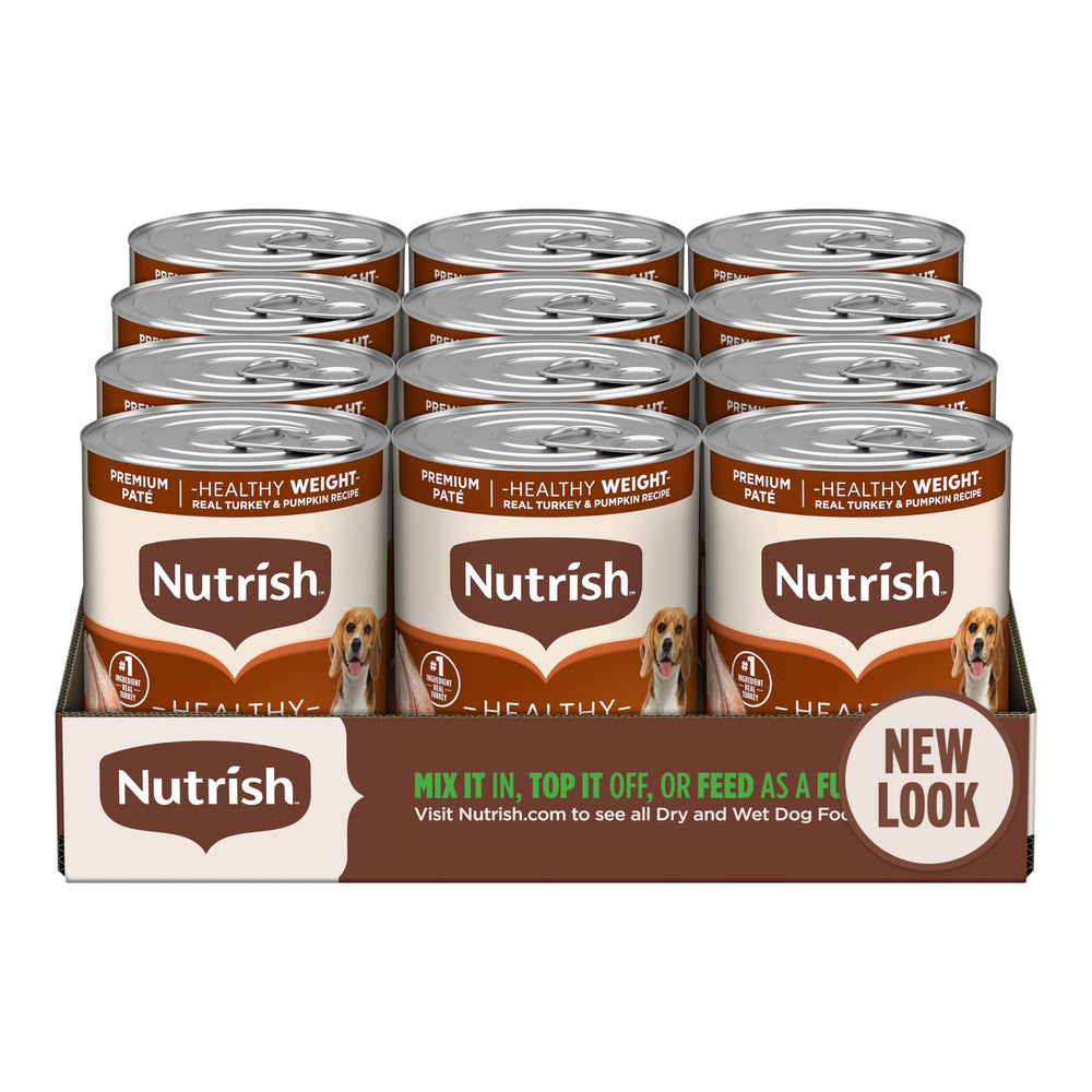 Nutrish Rachael Ray Weight Management, pâté dinde et citrouille en boîte 13 oz.