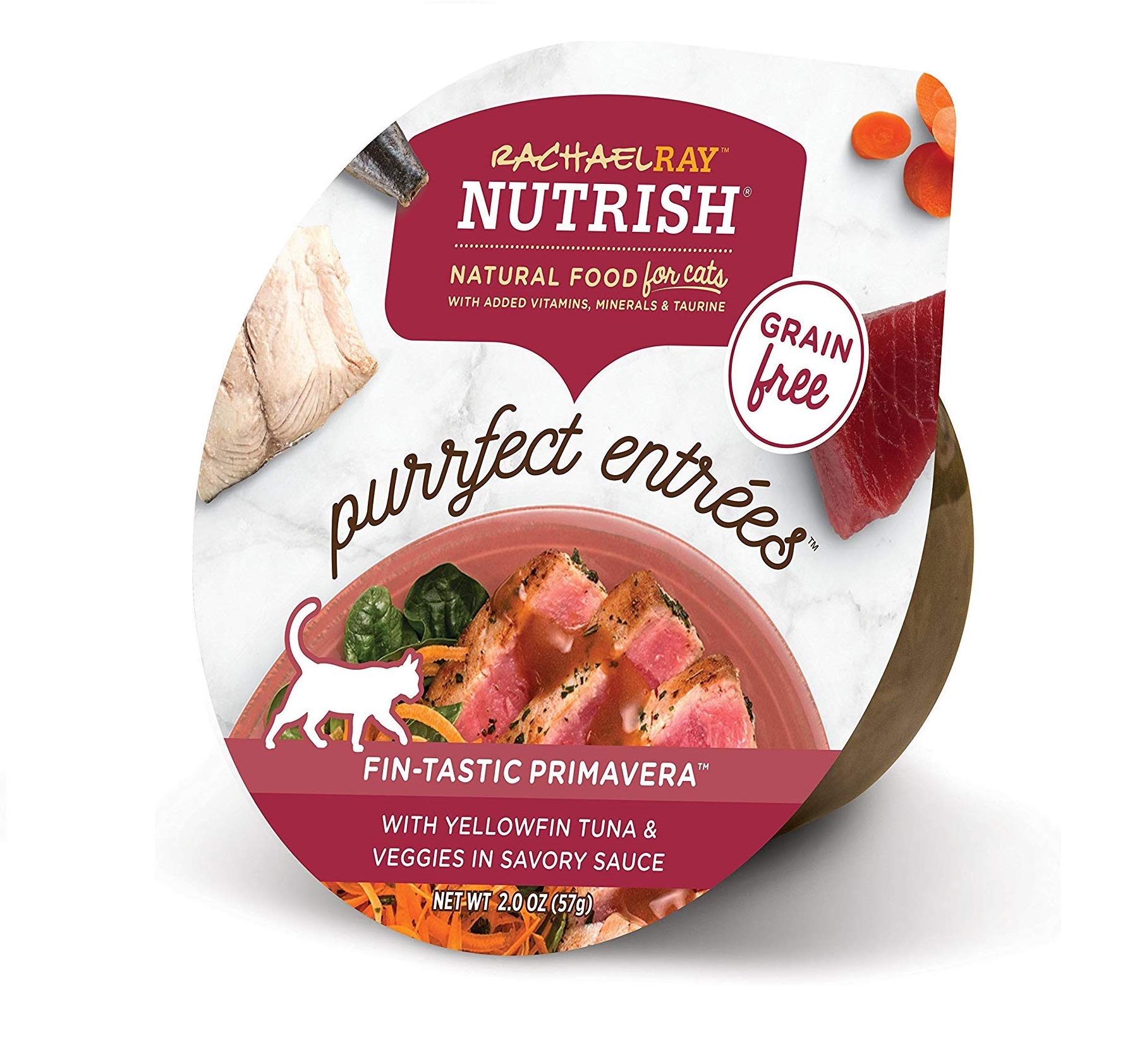 Nutrish Rachael Ray Purrfect Entrees: thon jaune et légumes, repas humide naturel pour chats.