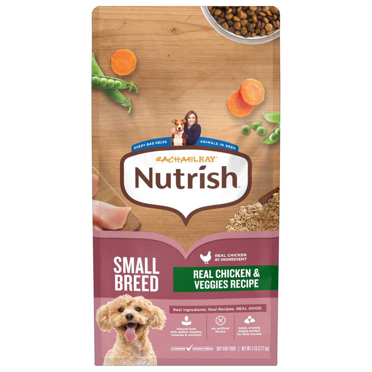 Nutrish Rachael Ray: sac de nourriture au poulet pour petits chiens.