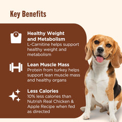 Nutrish Rachael Ray Weight Management, ingrédients naturels et vitamines ajoutées.