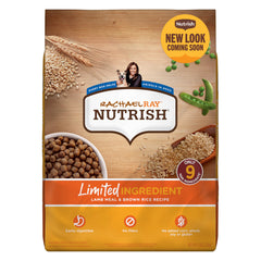 Nutrish Recette agneau et riz brun, sac 6 lb, nourriture simple et savoureuse.