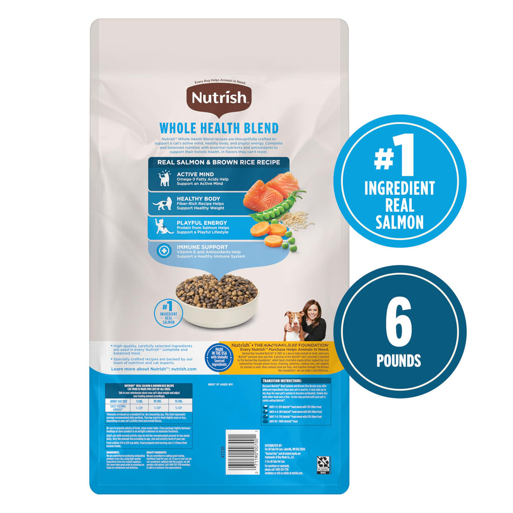 Nutrish saumon réel et riz brun, vitamine E et antioxydants pour immunité