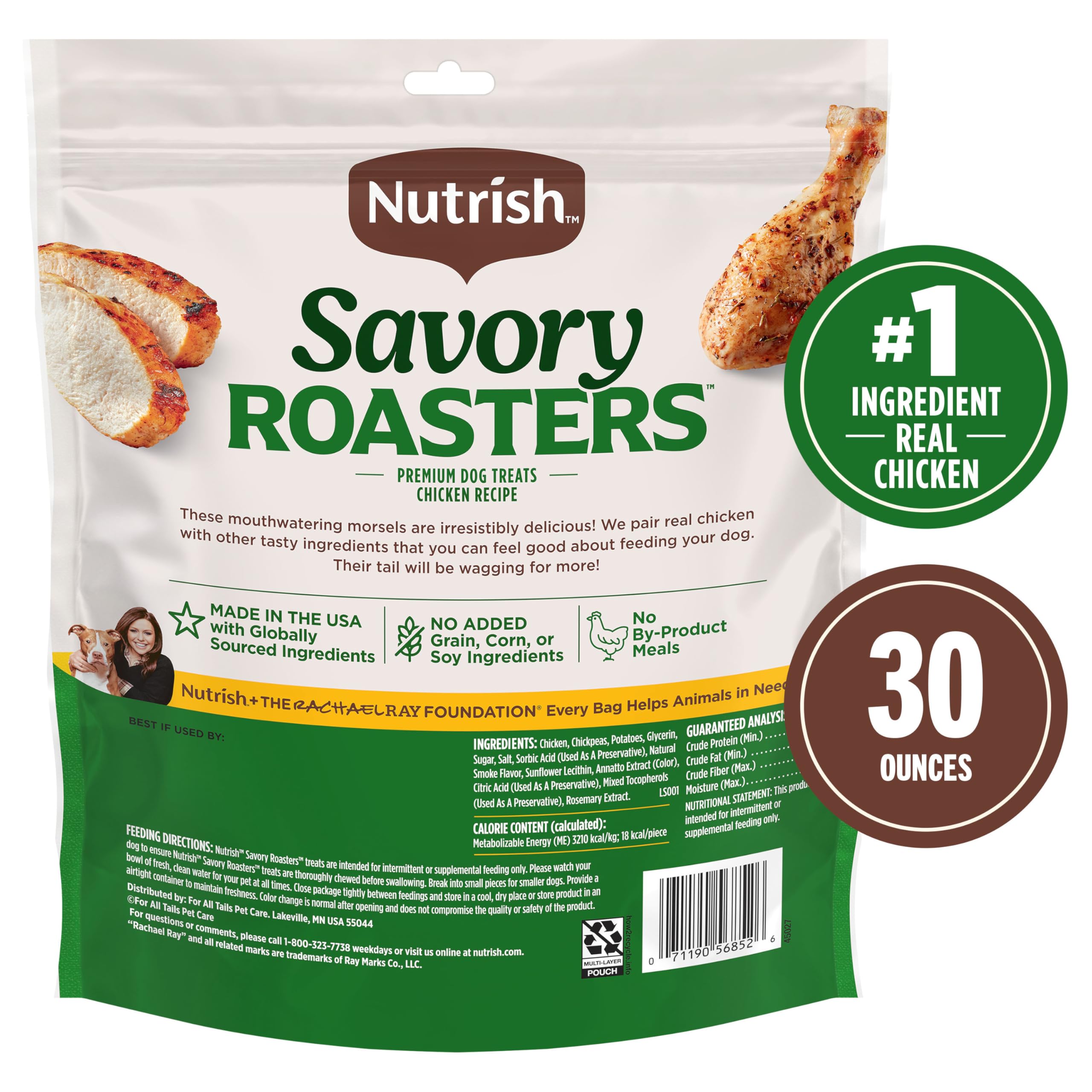 Texture tendre des friandises Nutrish Savory Roasters pour chien.
