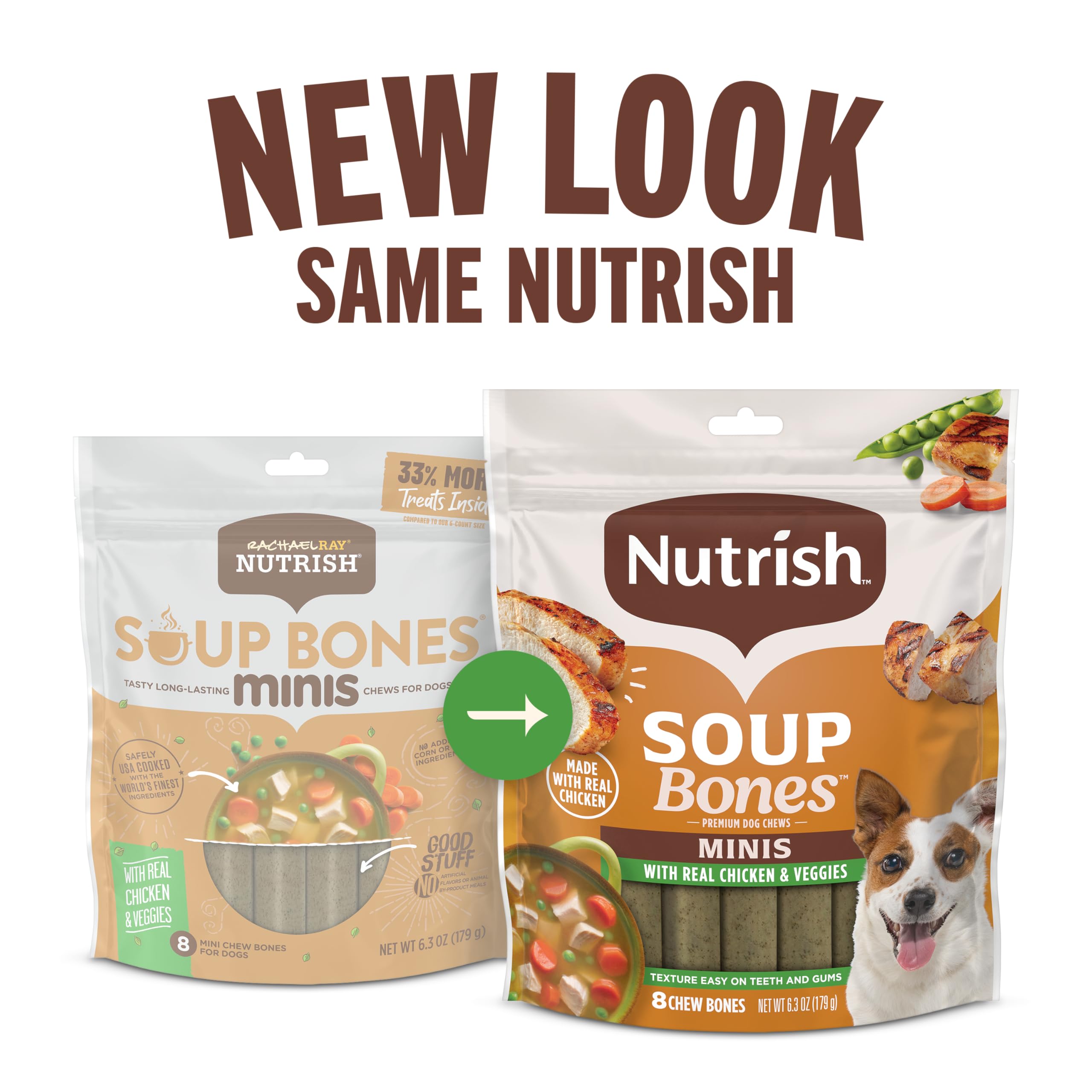 Texture douce des Nutrish Soup Bones Minis adaptée aux petites races