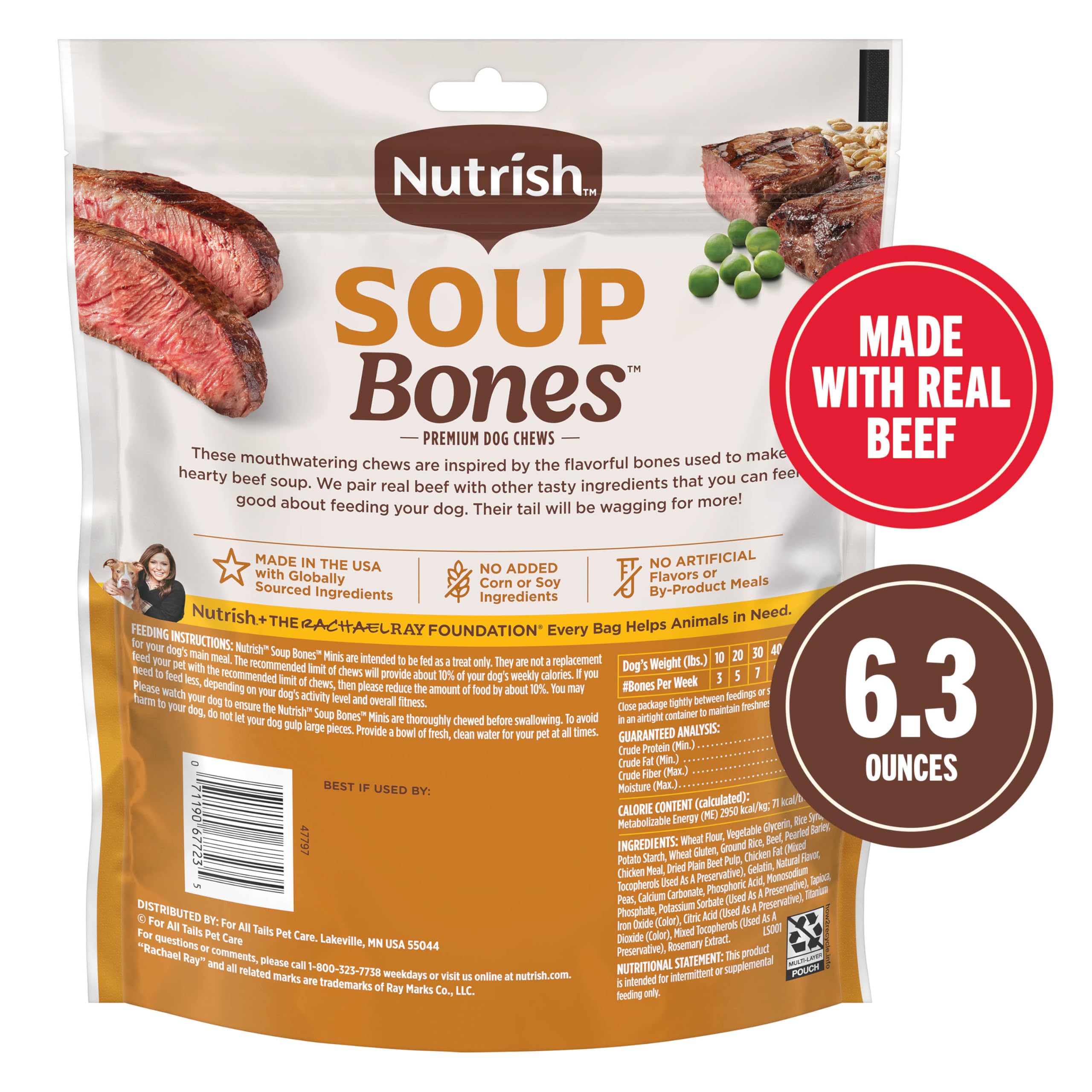 Nutrish Soup Bones Minis texture douce adaptée aux mâchouillements.
