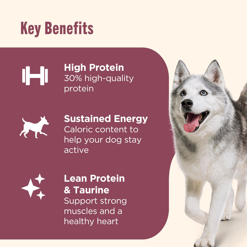 Nutrish taurine ajoutée pour soutenir le cœur et les muscles.