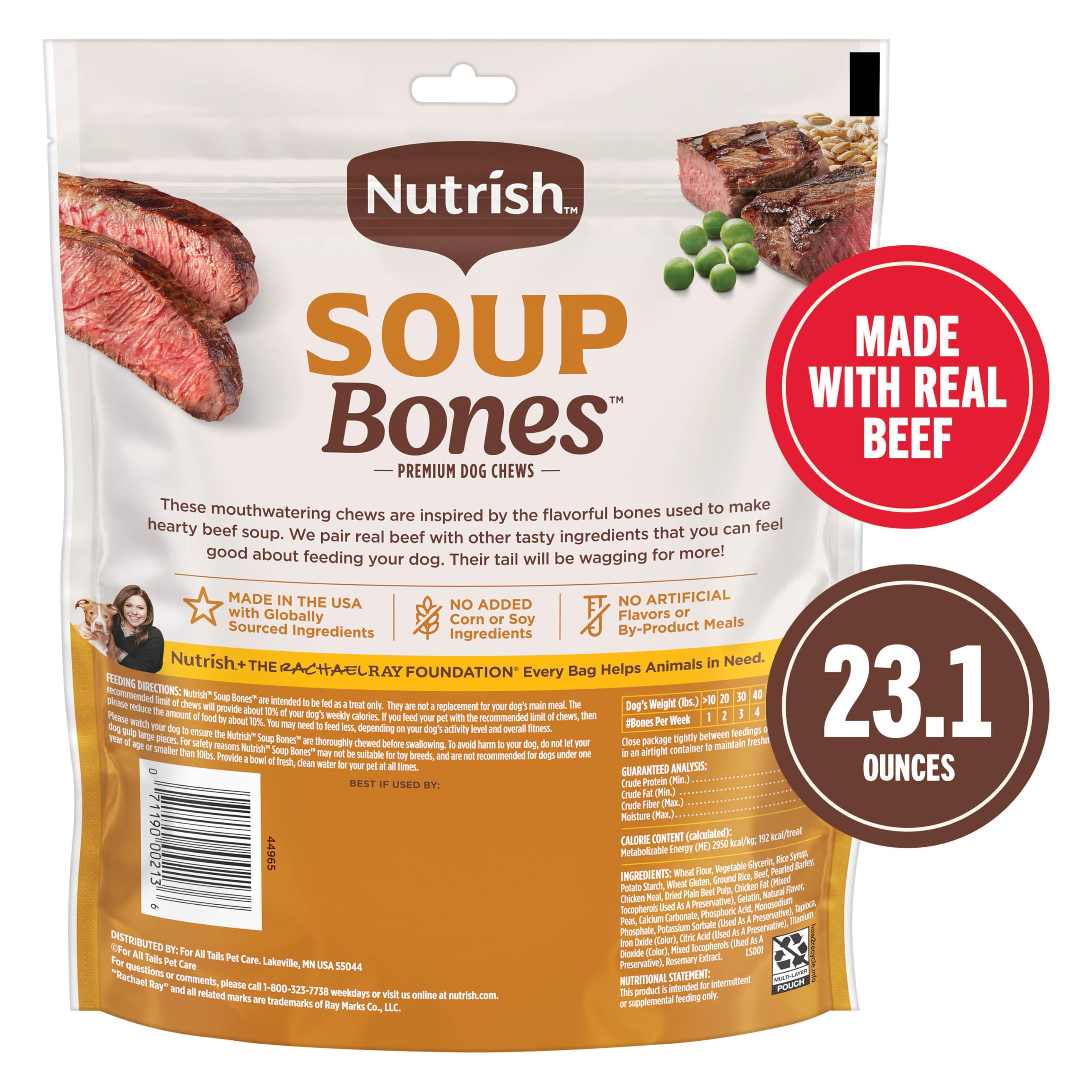Nutrish texture douce pour dents, expérience agréable lors de la mastication.