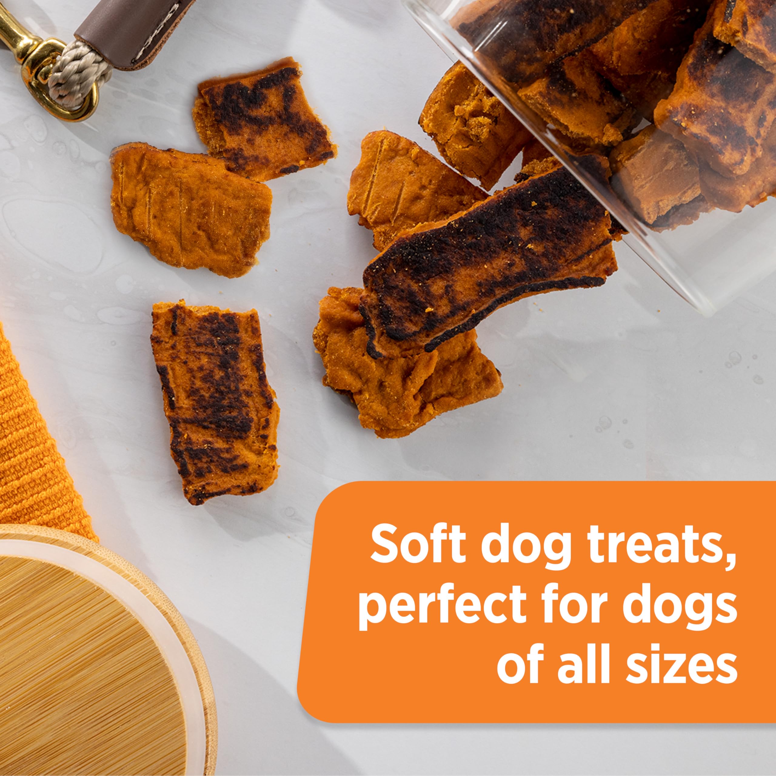 Texture tendre qui se casse facilement pour toutes tailles de chiens.