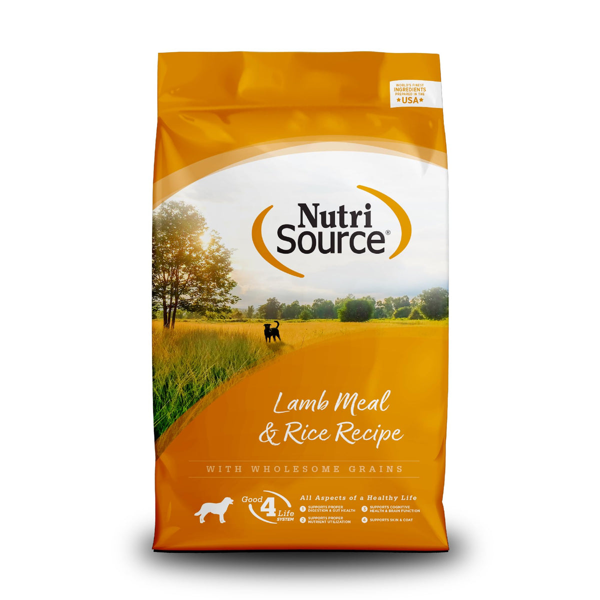 NutriSource Adulte Chien croquettes agneau et riz 12lb, alimentation équilibrée.