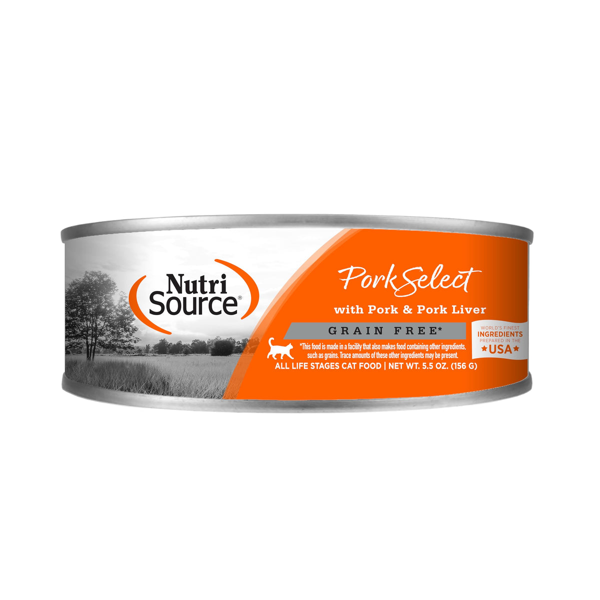 NutriSource Chat Conserve Porc et Foie — morceaux savoureux pour un repas équilibré.