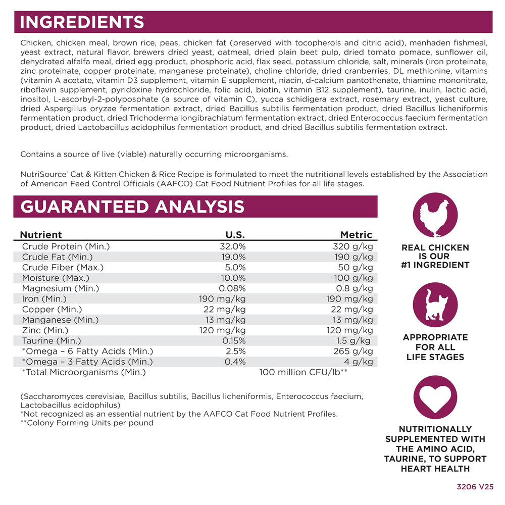 Emballage NutriSource robuste, conservation et fraîcheur optimisées.