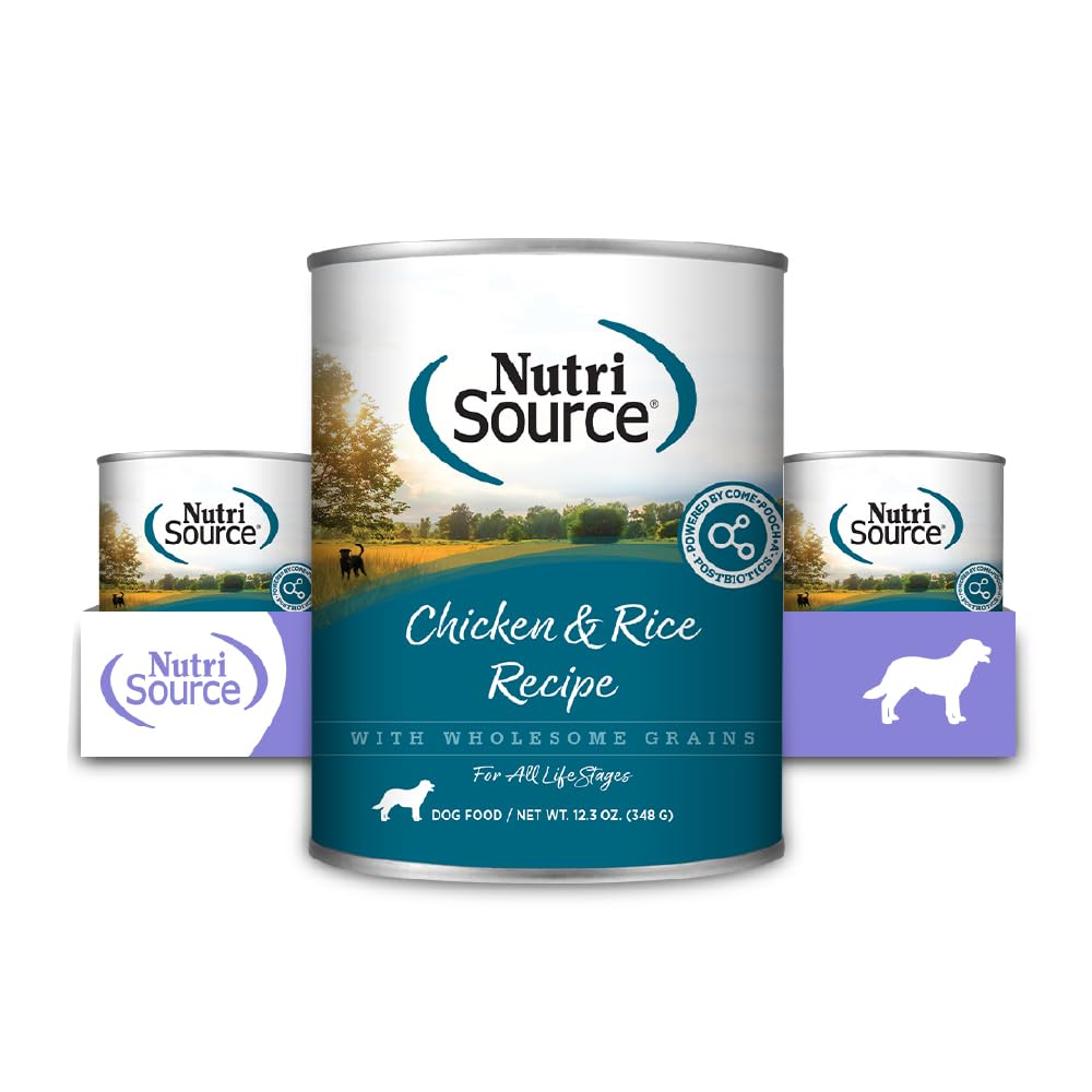 NutriSource poulet et riz – conserve humide, repas proteine pour chien