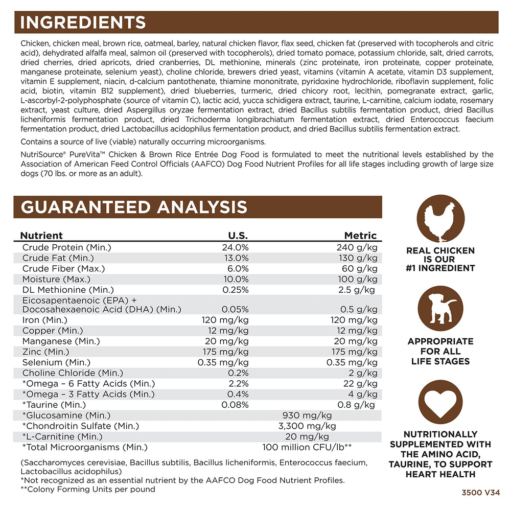 Routine alimentaire stable avec NutriSource Pure Vita.
