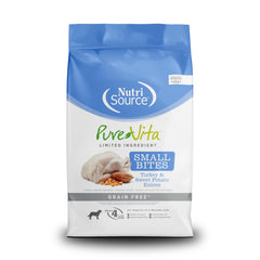NutriSource Pure Vita croquettes dinde et patate douce, sac 12 lb, aliment complet.