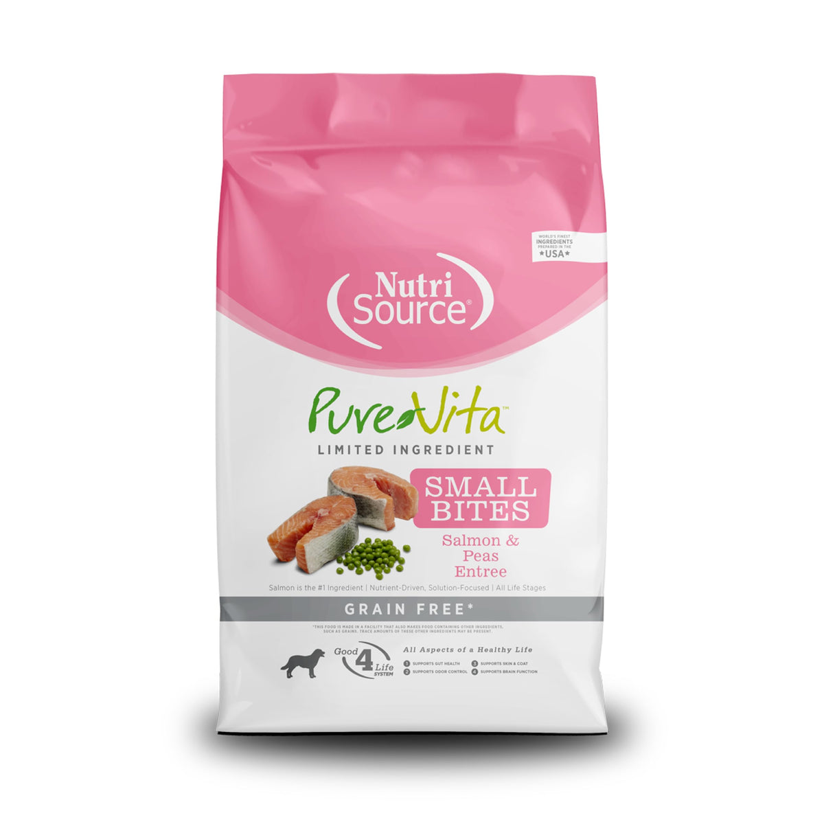 NutriSource Pure Vita sac saumon-pois 12lb, nutrition équilibrée pour chiens