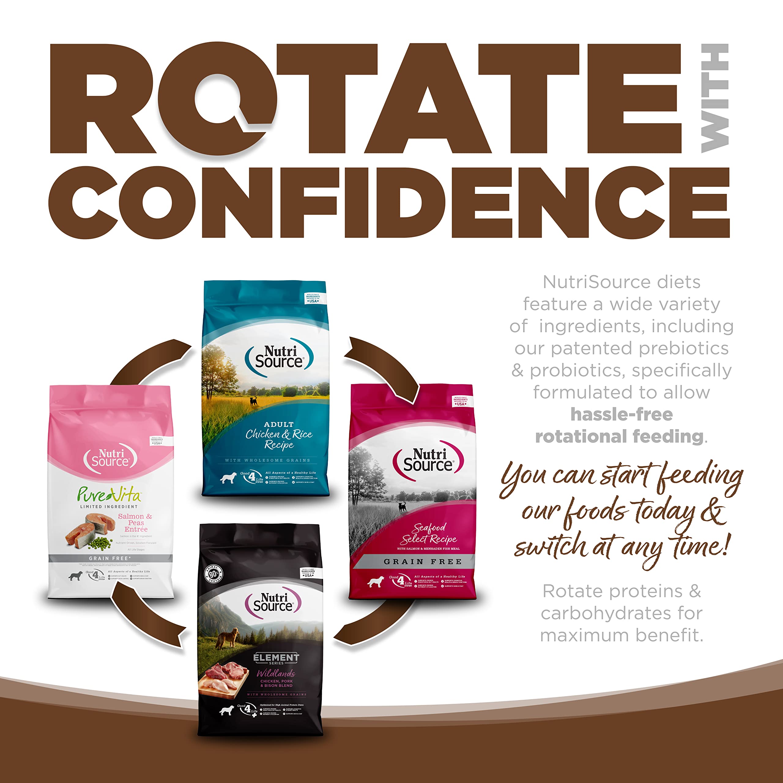 Stockage simple NutriSource Pure Vita, garder la fraîcheur.