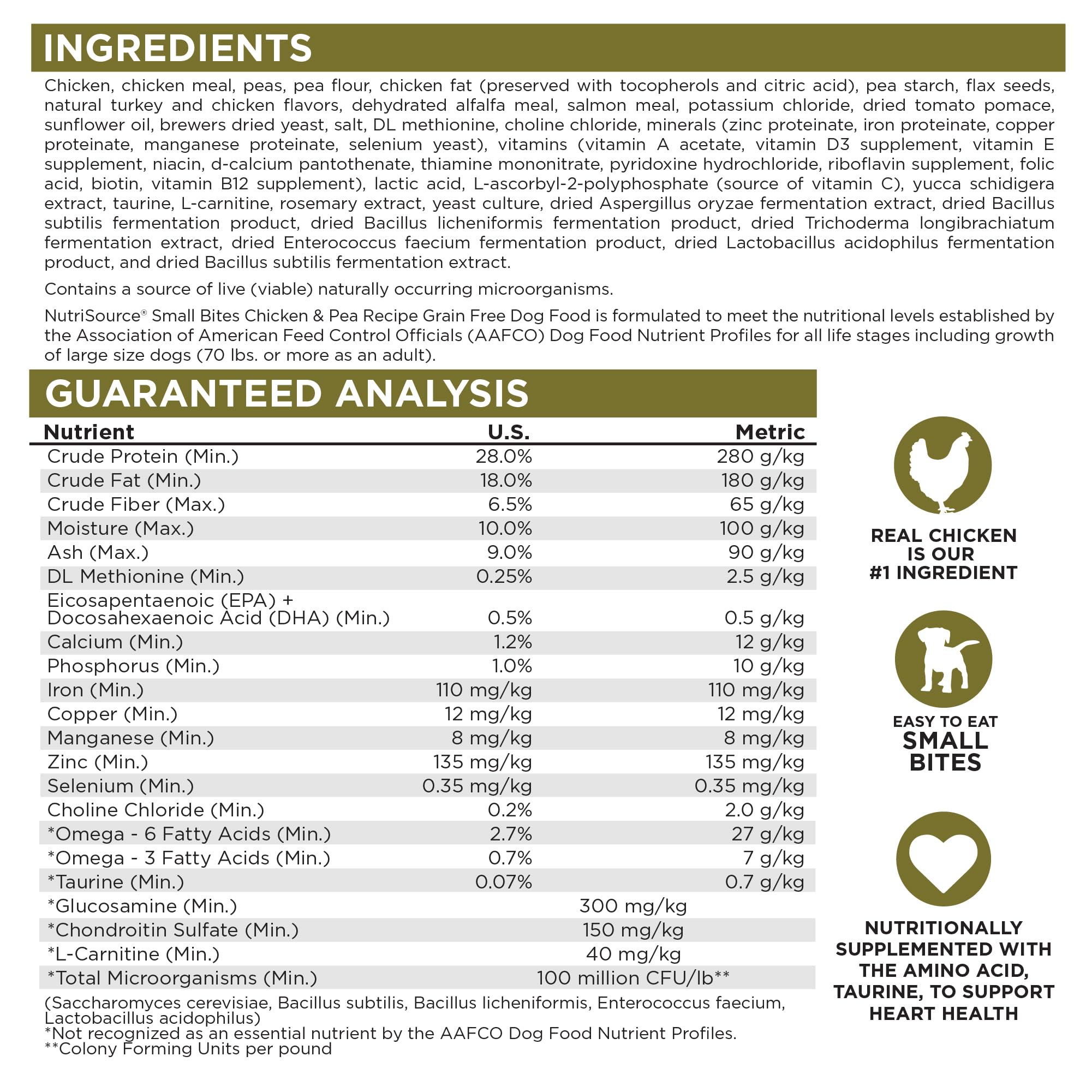 NutriSource sachet 12lb, emballage pratique et facilité de stockage.