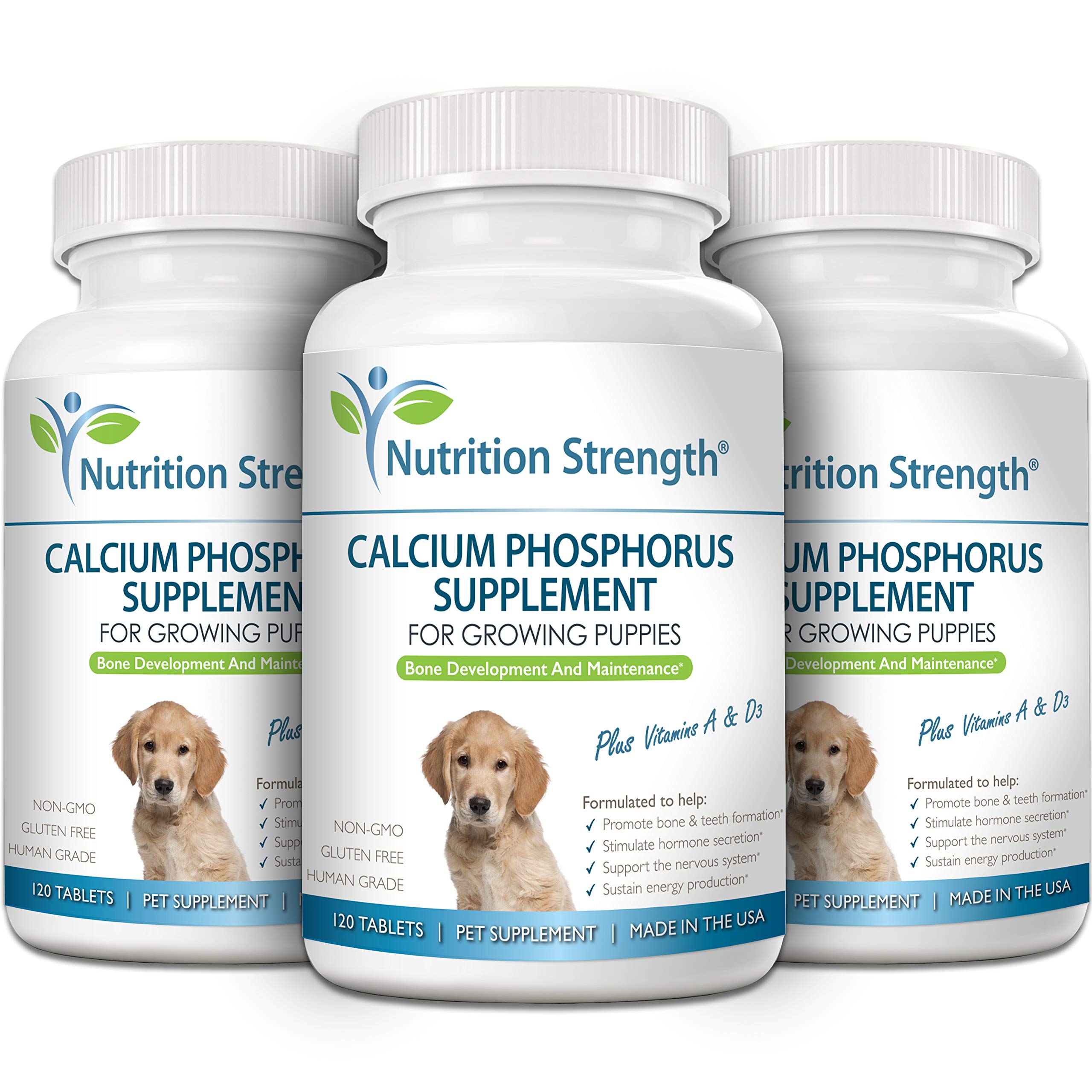 Nutrition Strength Calcium et Phosphore: tablettes-avec-nourriture faciles à ajouter au repas
