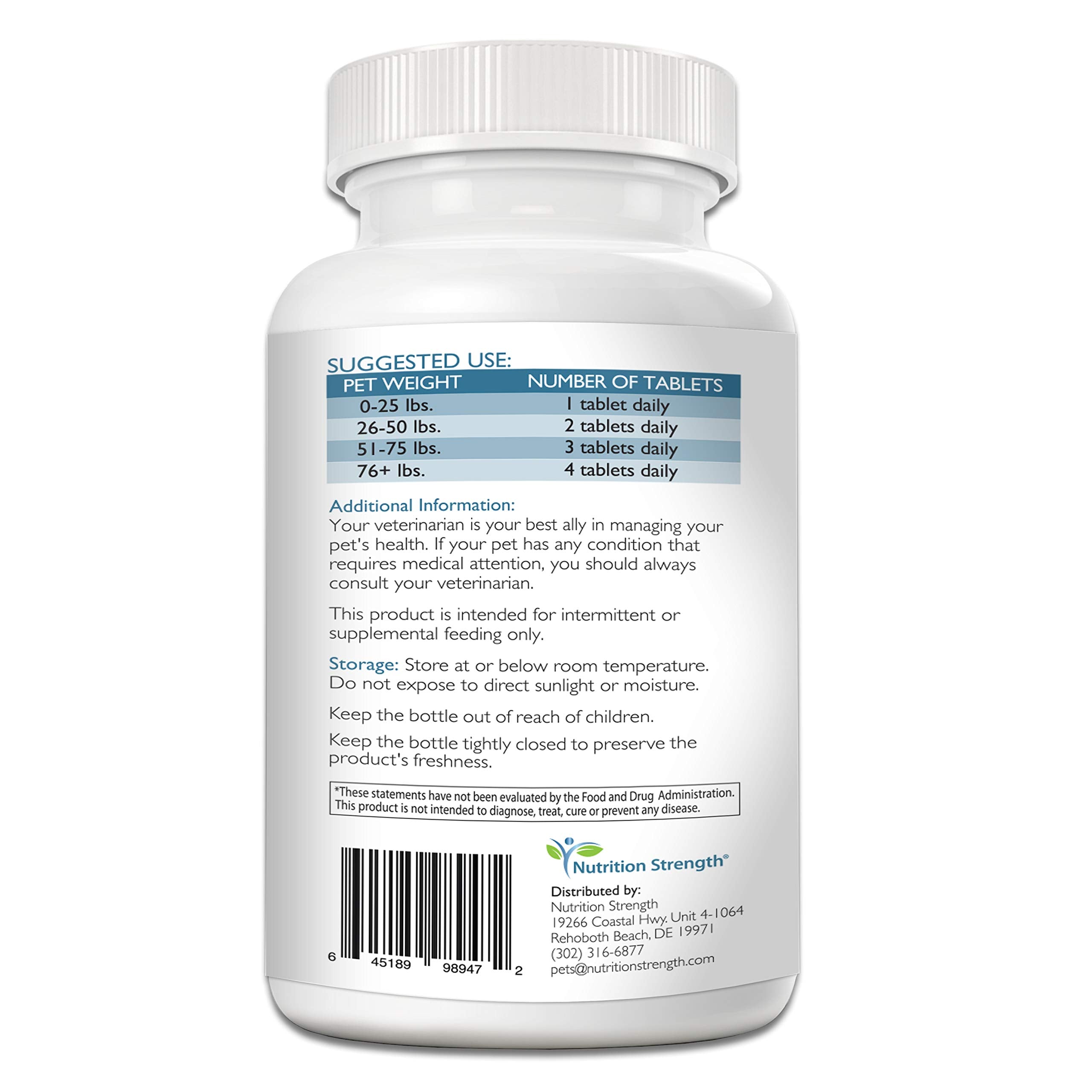 Nutrition Strength Calcium et Phosphore: tablettes-chiot-croissance favorisant une croissance saine
