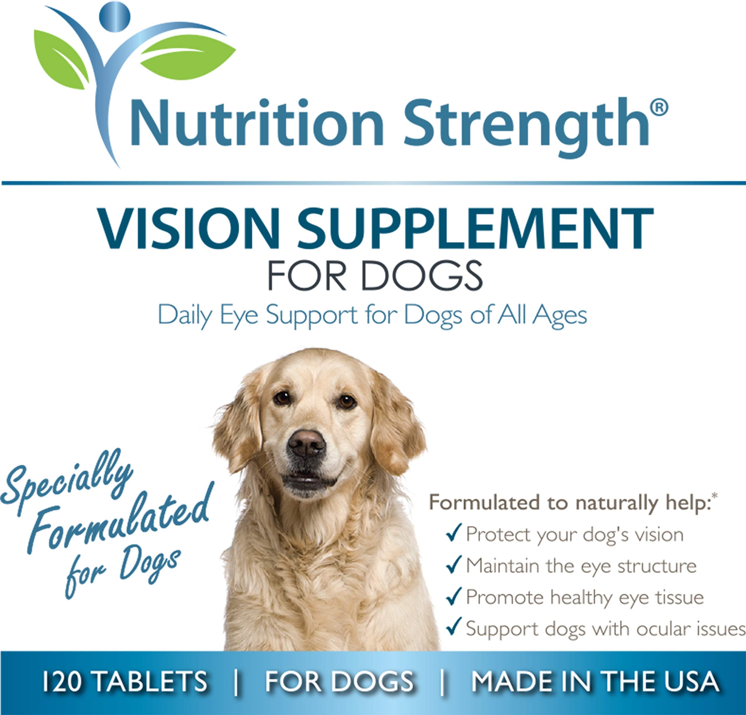Nutrition Strength Eye Care pour chiens — prise avec nourriture pour plus de flexibilité.
