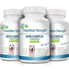 Nutrition Strength, comprimés pour chiens, soutenant la formation des globules rouges.