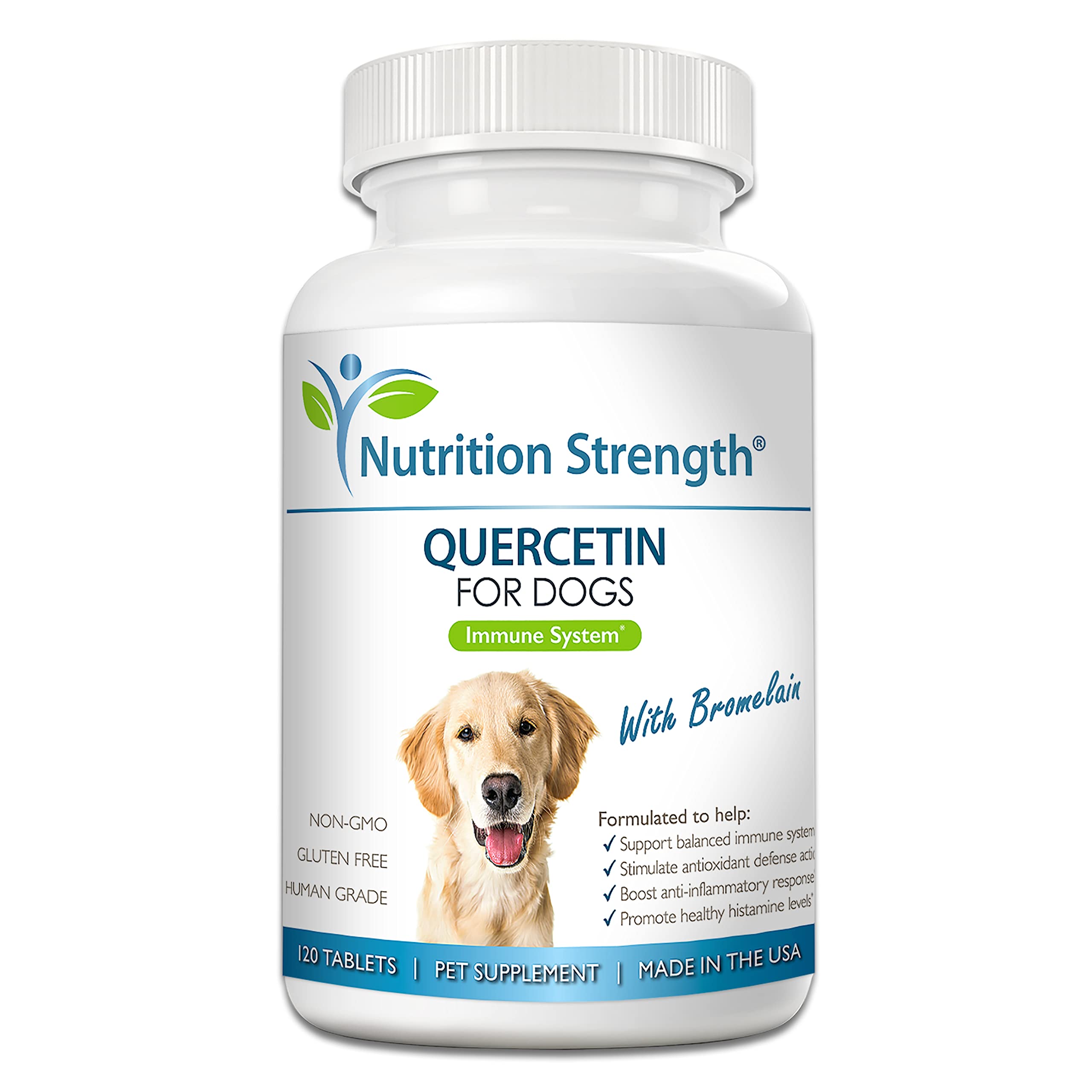 Nutrition Strength Quercétine chien bouteille : soutien potentiel du système immunitaire.