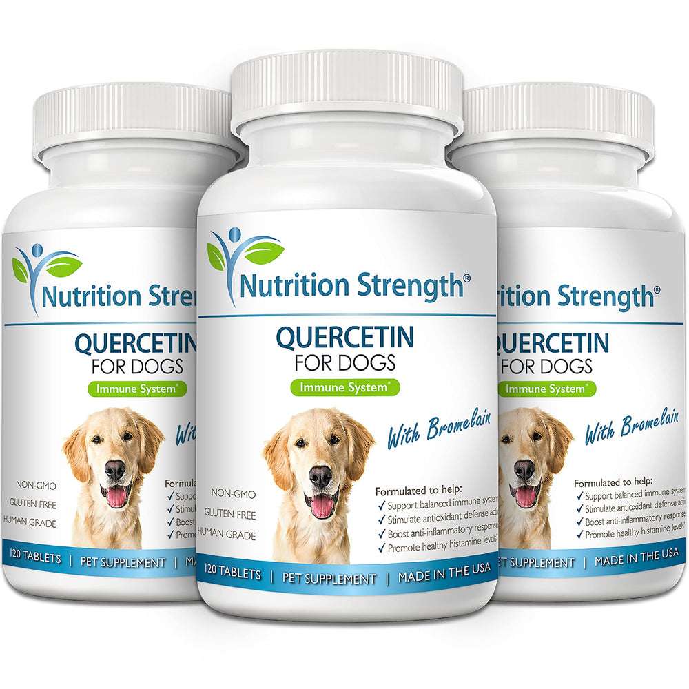 Ingrédients de qualité dans Nutrition Strength Quercétine pour chiens.