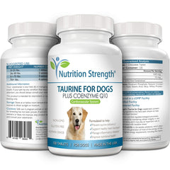 Dose quotidienne de Taurine Nutrition Strength adaptée au chien