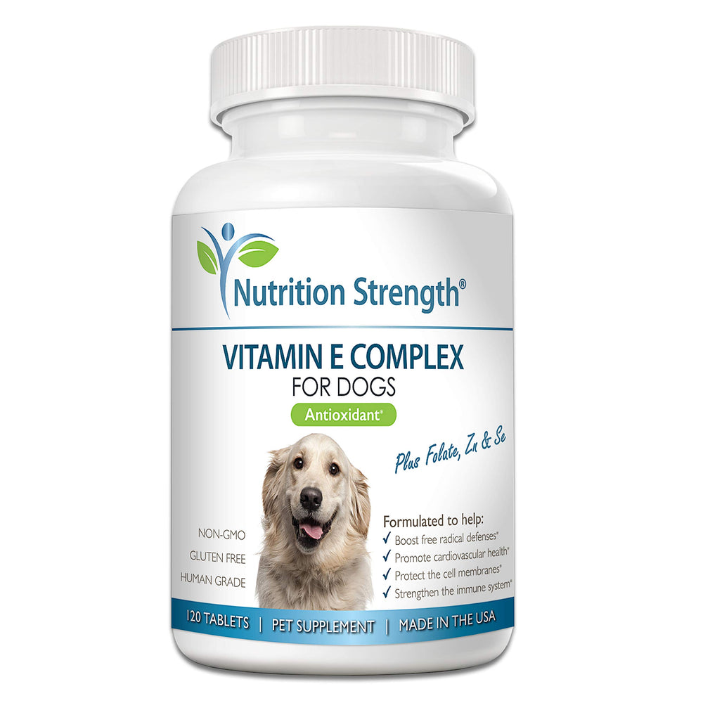 Nutrition Strength Vitamine E pour chiens – bouteille pratique pour administration facile du complément