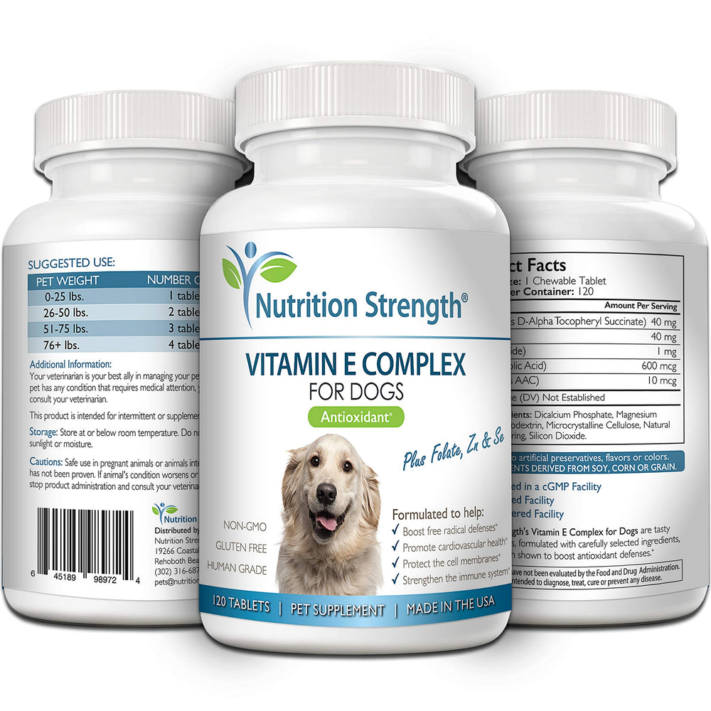 Nutrition Strength Vitamine E pour chiens – à mélanger facilement dans l'alimentation quotidienne