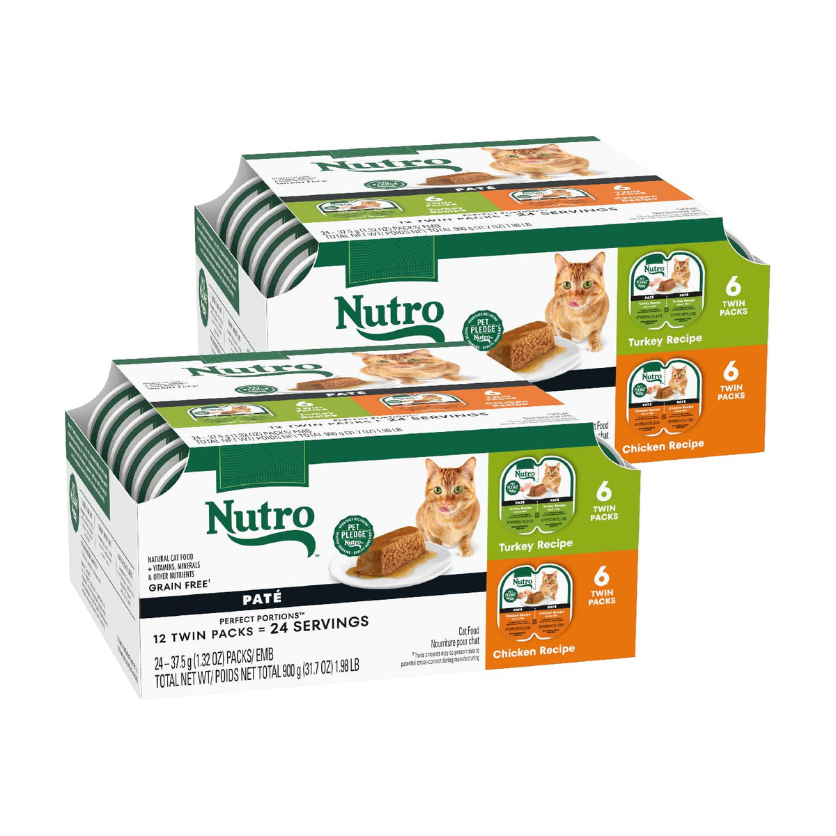Nutro chat pâté poulet barquette: pâté riche en protéines pour chats adultes