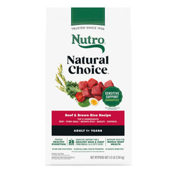 Nutro Natural Choice : sac d'alimentation sèche chien boeuf riz brun, pratique et haute qualité.