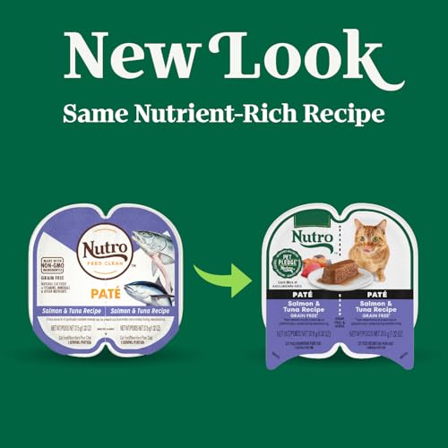 Texture crèmeuse du pâté Nutro saumon-thon, dégustation agréable pour le chat