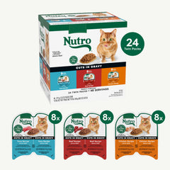Nutro Perfect Portions poulet-gravy tranches : texture tendre et appétente pour les repas.