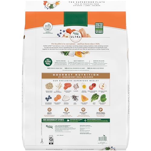 Nutro Ultra agneau saumon : trio de protéines pour chiots actifs.