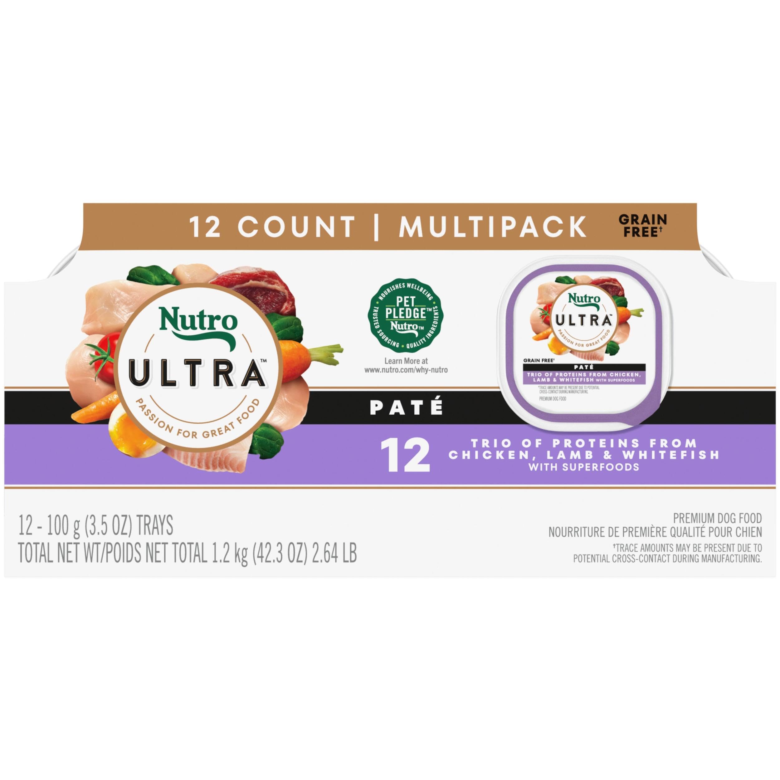 Nutro Ultra: pâté au poulet pour chien adulte, saveur naturelle et première protéine viande