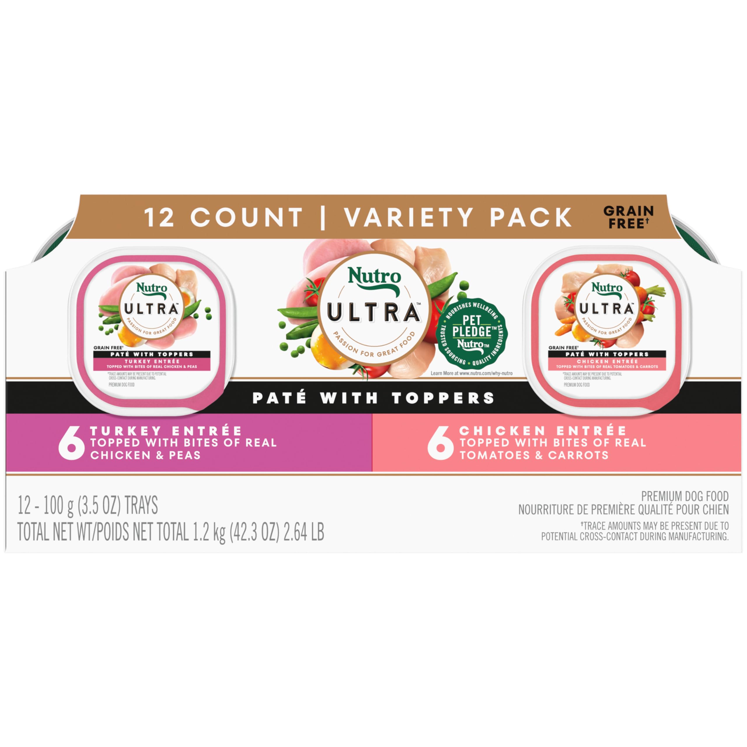 Nutro Ultra Pâté avec Toppers au poulet, repas appétissant pour chien