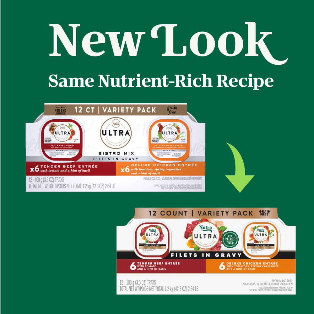Nutro Ultra sans cereales, sachet 100 g, repas pratique et léger.