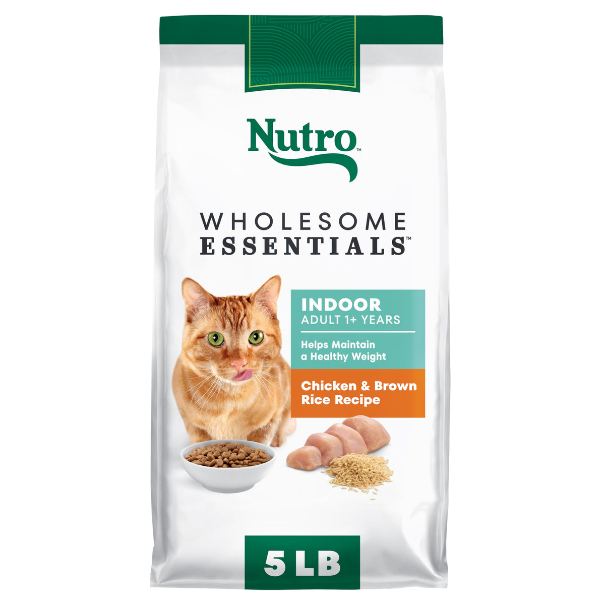Nutro Wholesome Essentials poulet et riz brun pour chat interieur, goût apprécié