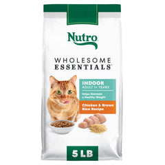 Nutro Wholesome Essentials poulet et riz brun pour chat interieur, goût apprécié
