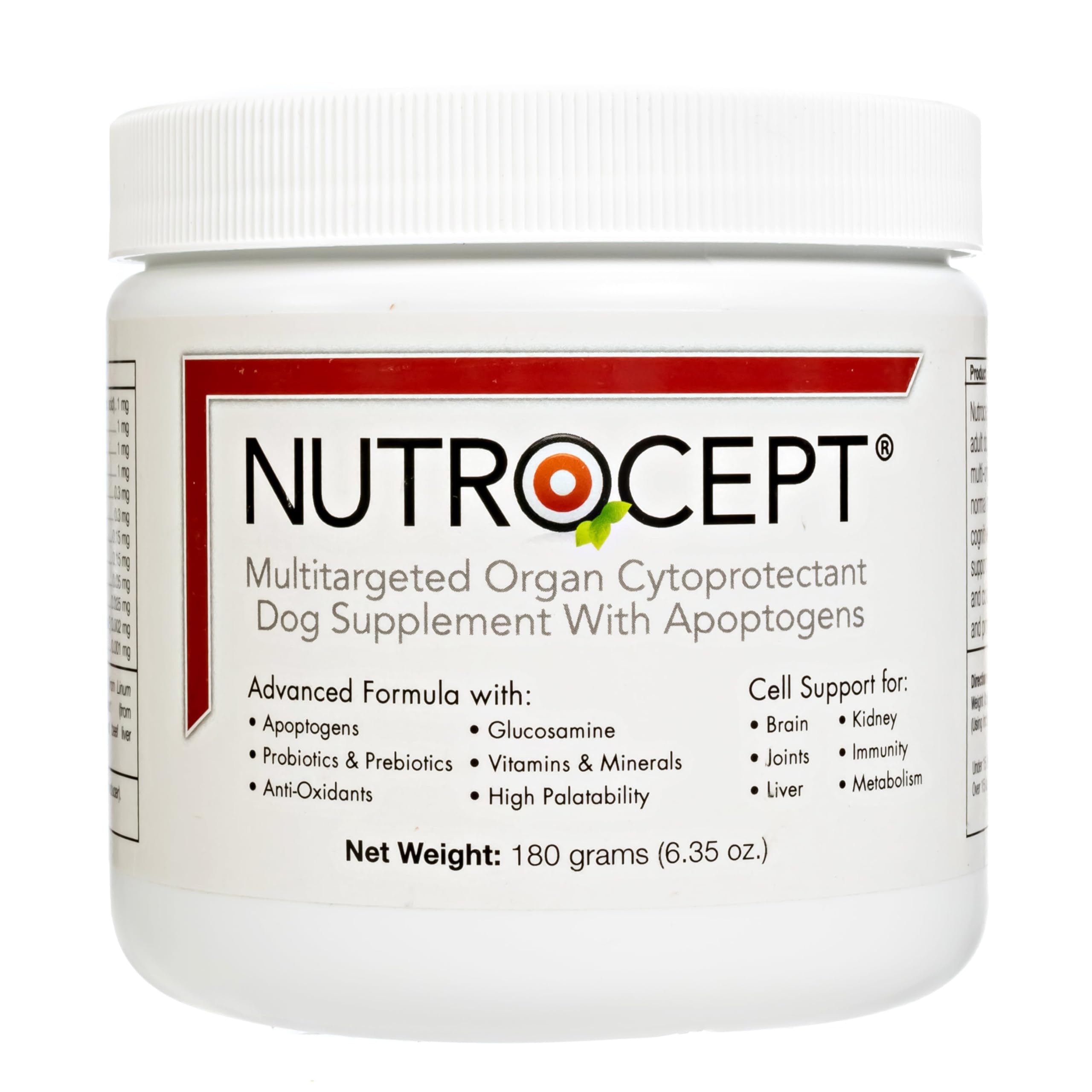 NutroCept poudre-appétente, facile à saupoudrer sur les repas du chien.