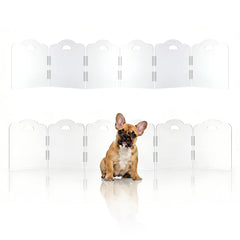 NutroLab barrière modulaires à 6 panneaux en acrylique transparente pour espaces réduits.