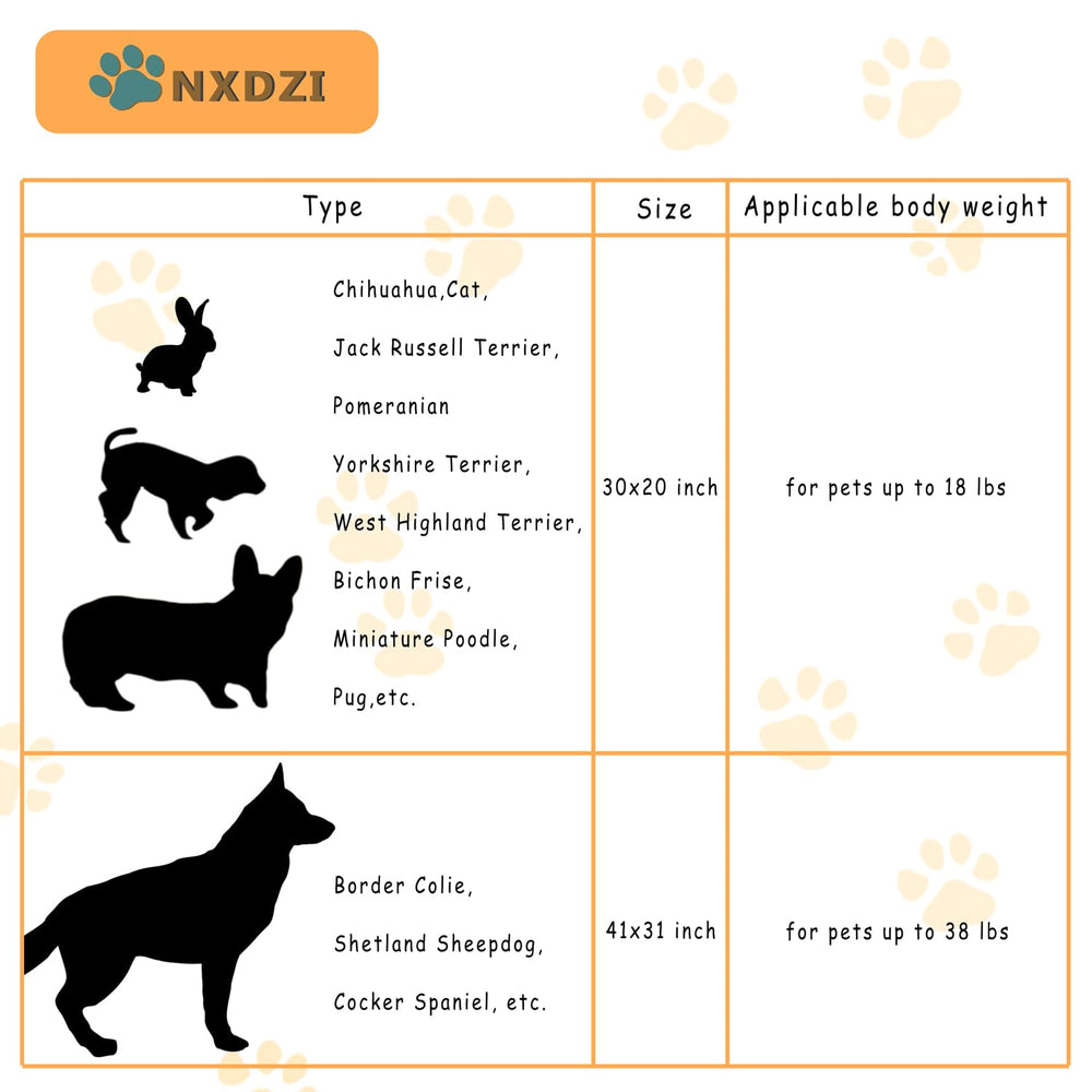 NXDZI couverture 41x31 grand chien — dimensions généreuses pour des compagnons spacieux.