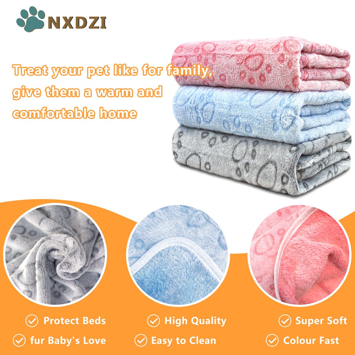 Couverture NXDZI pour chat au motif patte, idéal pour le repos.