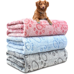 Couverture NXDZI pour chien avec motif patte, confort moelleux et chaleur.