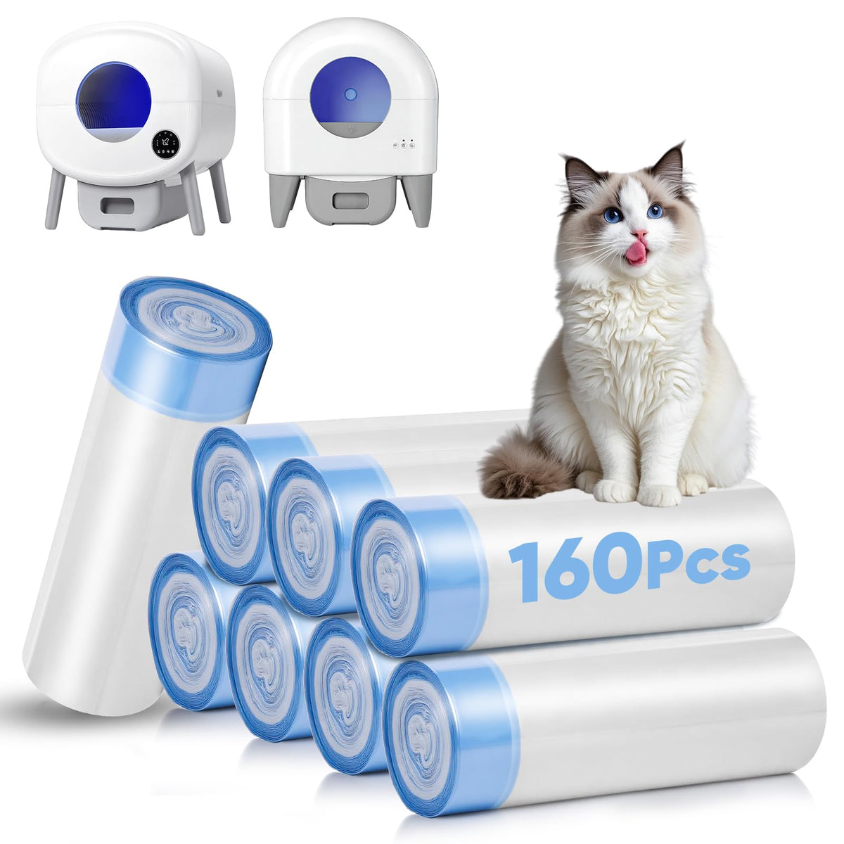 NXPPYY liner litière compatible boîtes auto pour nettoyage pratique et sans fuite