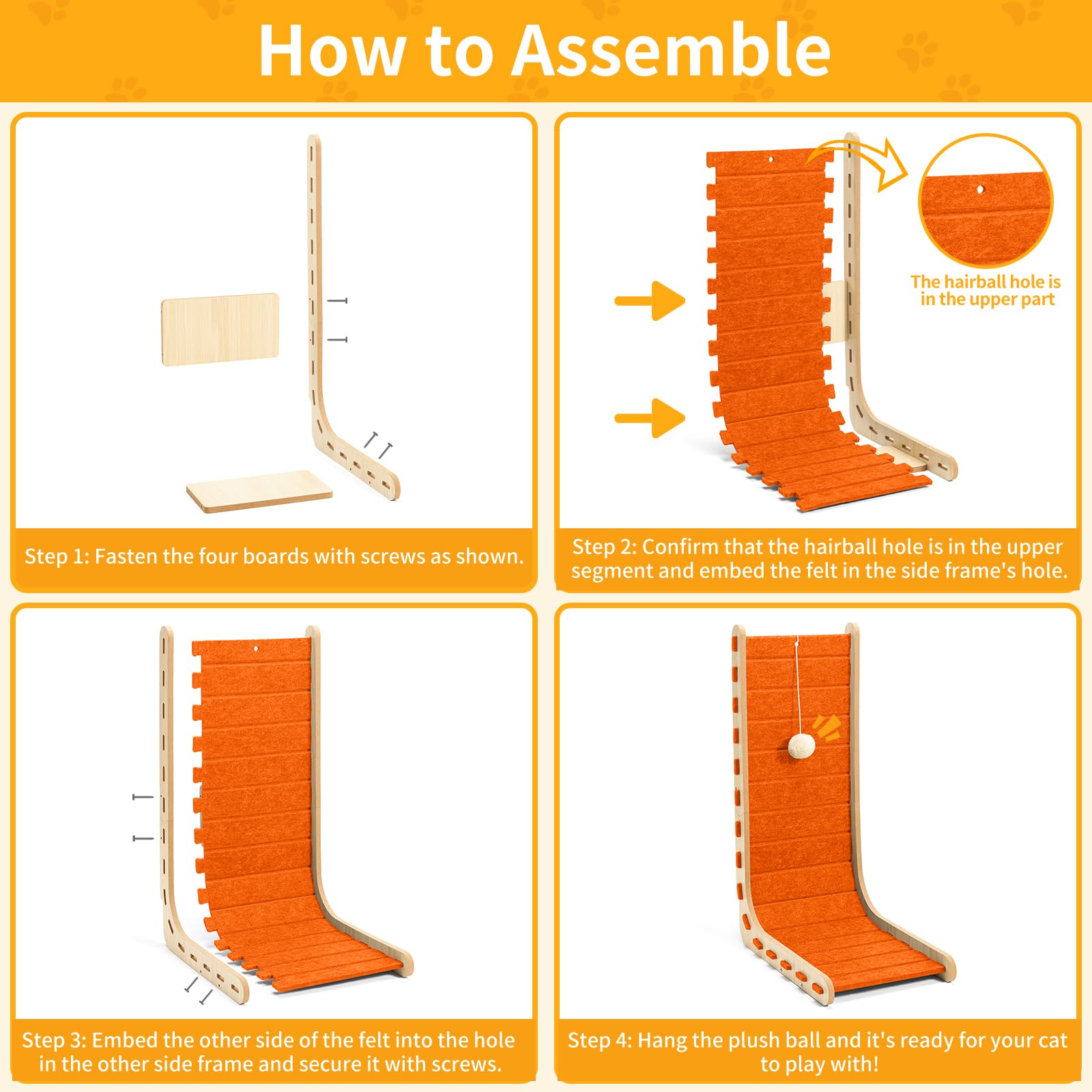 Nxwjoy assemblage rapide – notice claire pour monter le griffoir.
