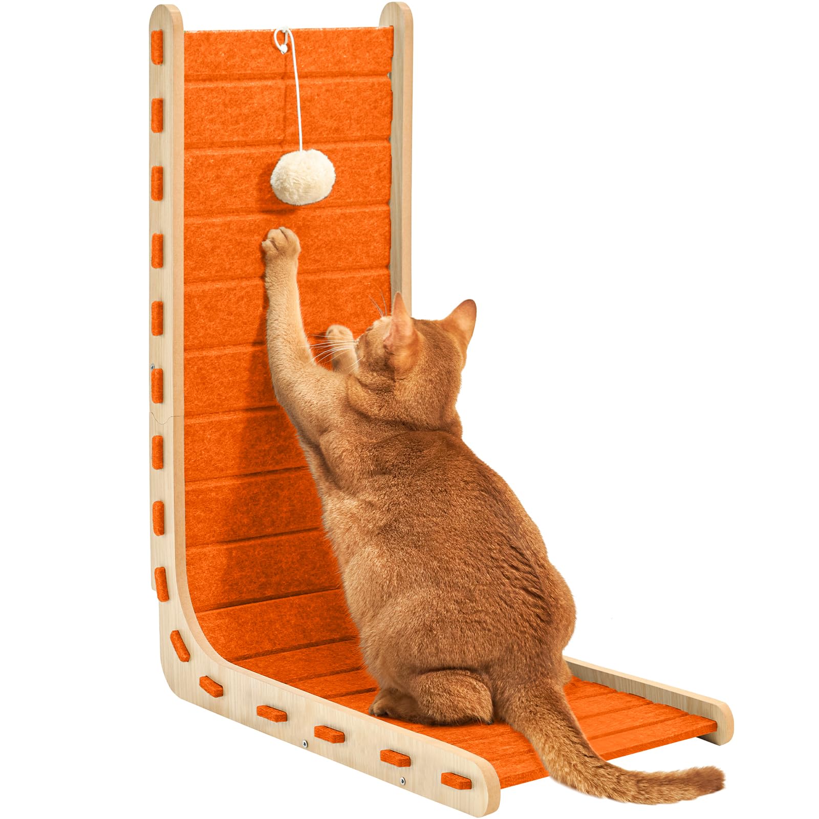 Nxwjoy gratoir chat-feutre angle L orange – surface durable pour griffage intérieur.