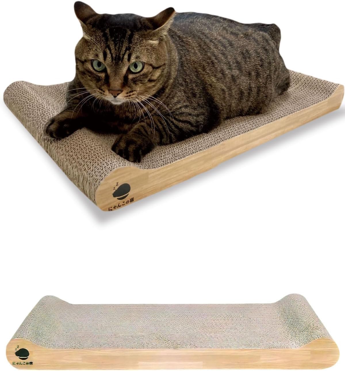 Nyankono-Yado lit-grattoir grand: confort pour chats lourds et zéro débris.