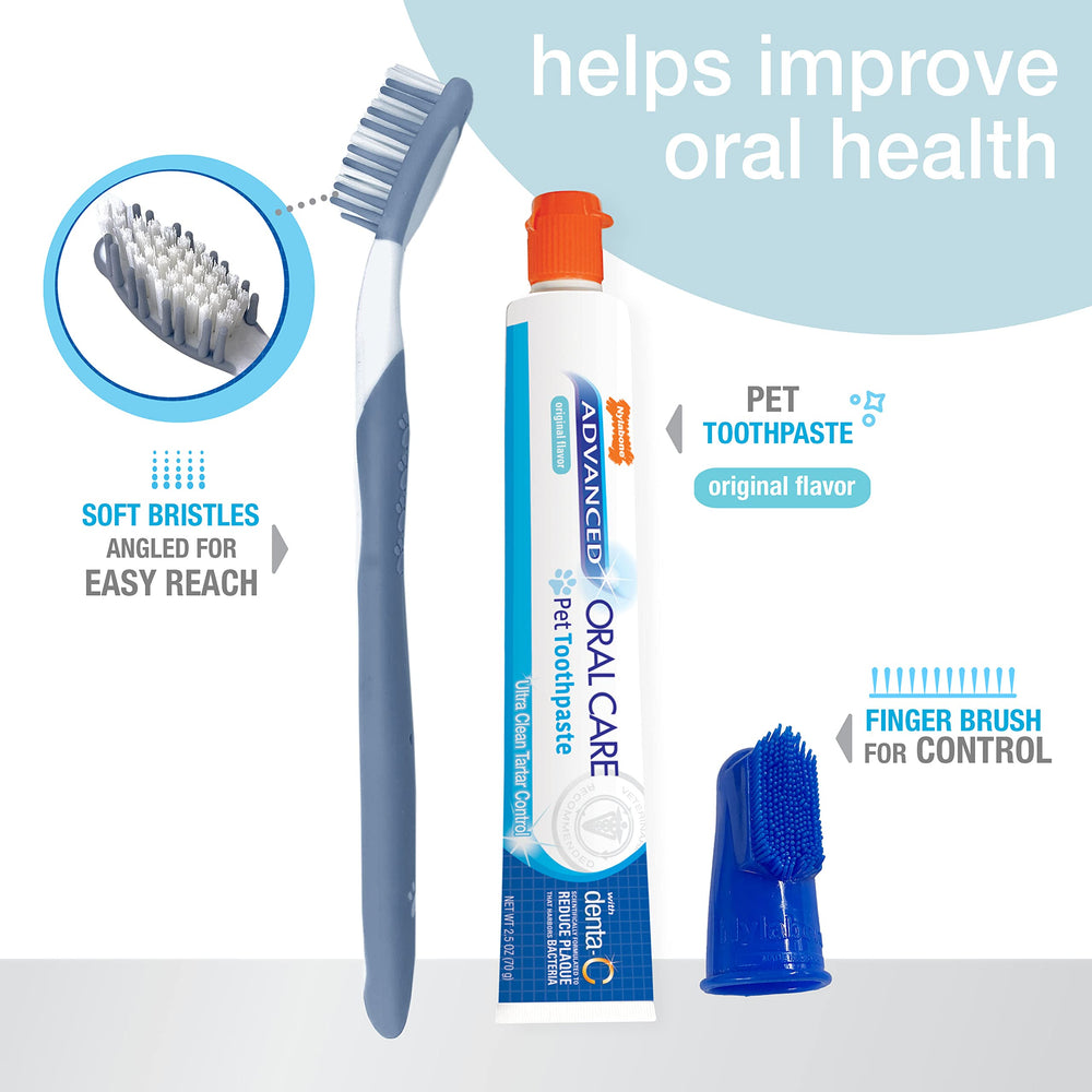 Nylabone Kit hygiène bucco-dentaire : dentifrice Denta-C original.